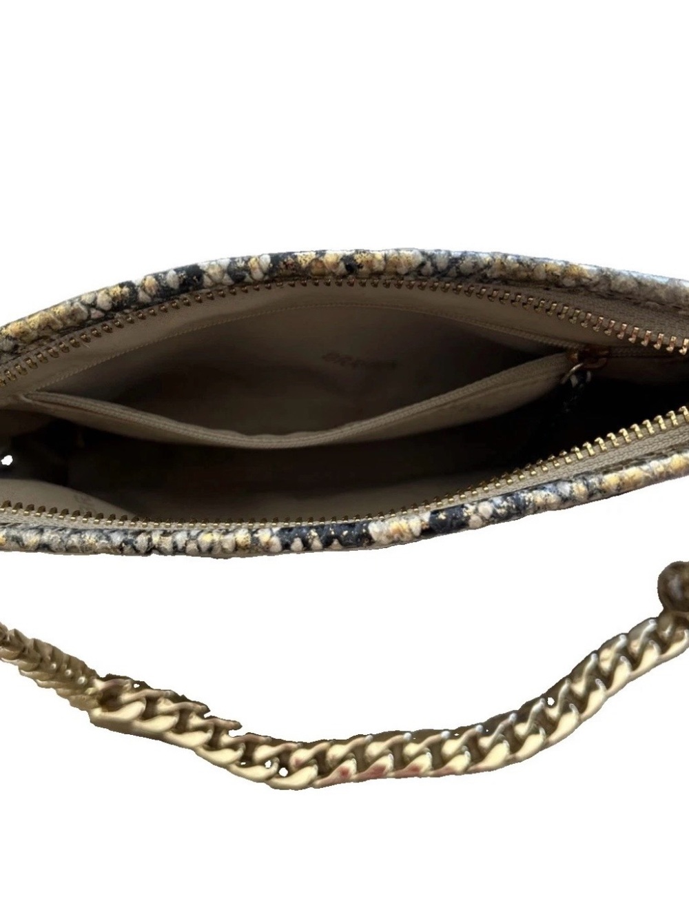 Brahmin Mod Lorelei Natural Ezana Snakeskin Embossed Leather Shoulder Bag - Picture 4 of 8